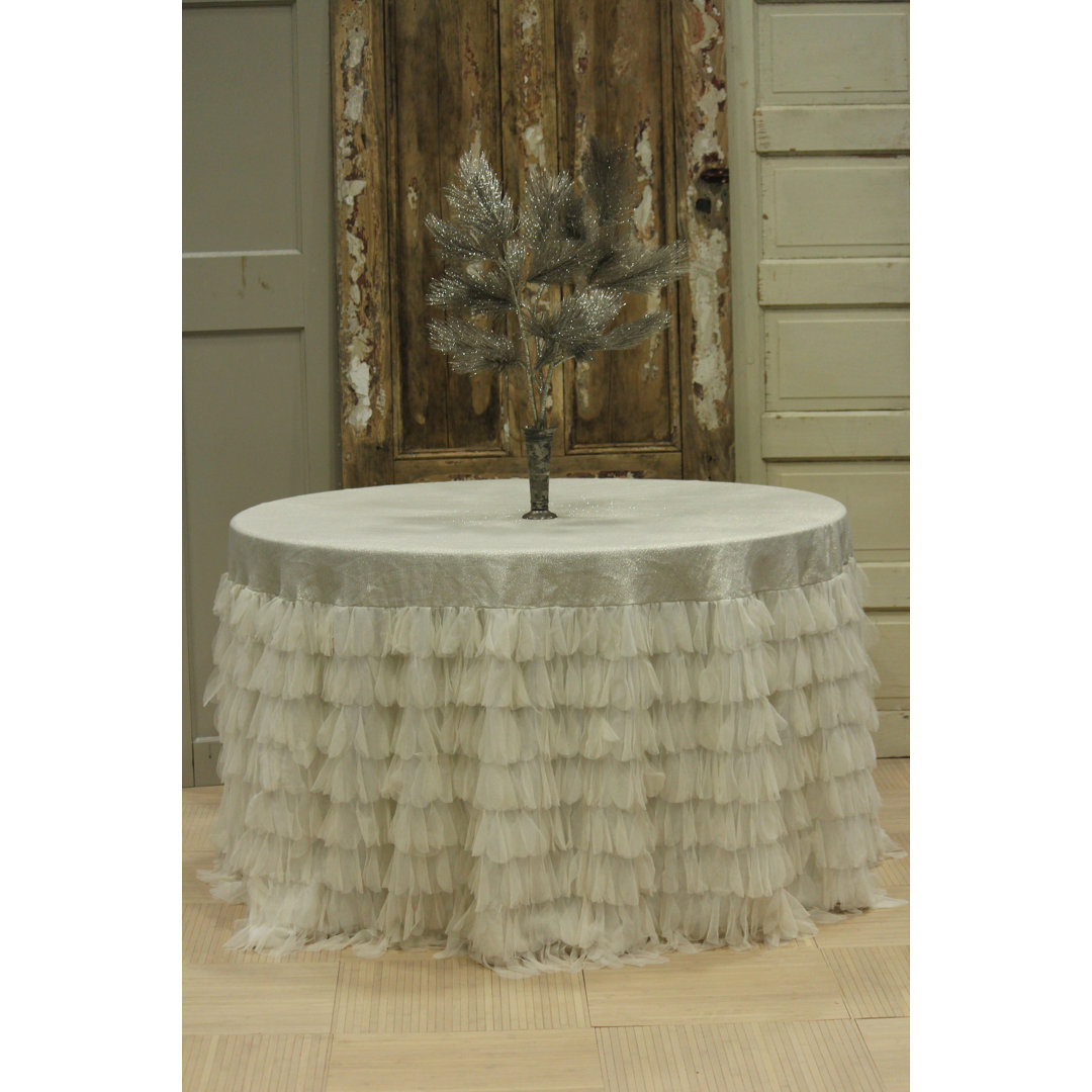 Kyesha Ivory Shimmer Tablecloth Gracie Oaks 