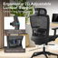 Fauteuil de bureau ergonomique en filet, fauteuil de bureau à accoudoirs réglables en 3D, fauteuil de travail à haut dossier avec appui-tête, support lombaire, fauteuil d'ordinateur pivotant inclinable pour les jeux de bureau à domicile-129493216