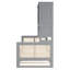Lit de jour gris en bois simple avec lit gigogne et étagère de rangement efficace-1733428610-1733428611