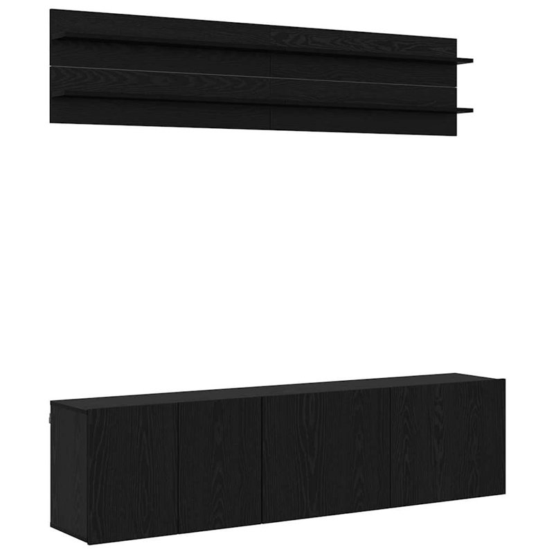 Unfinished TV Stand for TVs up to 28", Black Oak