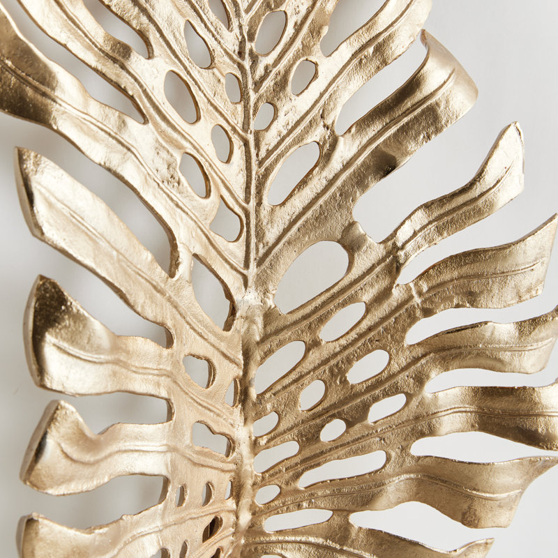 Cast Aluminum Wall Decor, 23.5" H x 19" W x 4" D, Gold