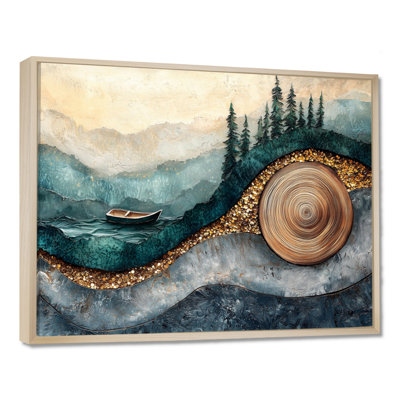 Emerald And Crystal River Into The Forest III - forest Canvas Wall Art