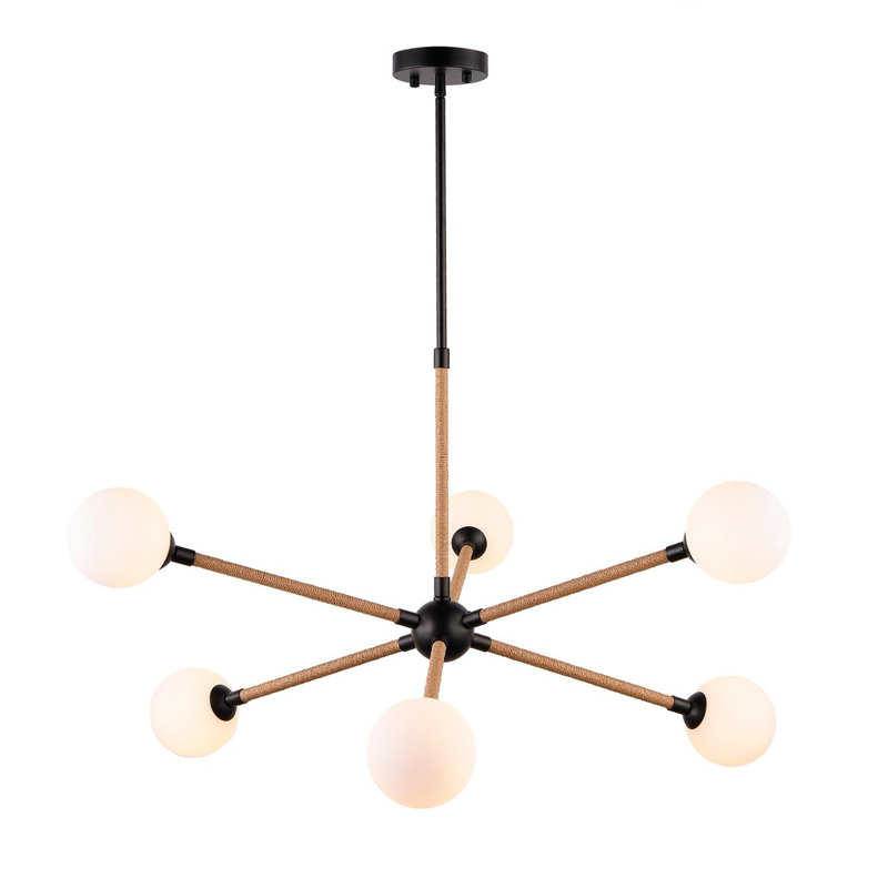 Capilano - Chandelier - 6-Light - Black