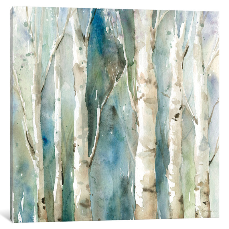 « river bouleau i », impression sur toile tendue, H 37 po x l 37 po x P 1,5 po, Pas de tapis, Toile tendue