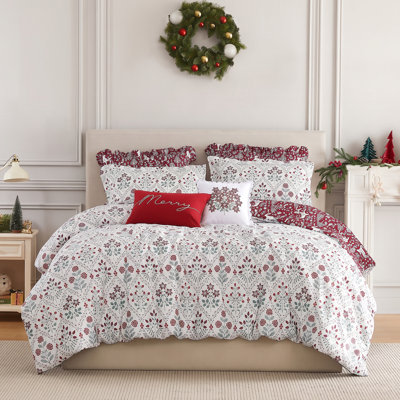 Ensemble de literie réversible en duvet de Noël Southshore Fine Linens Holiday Harmony