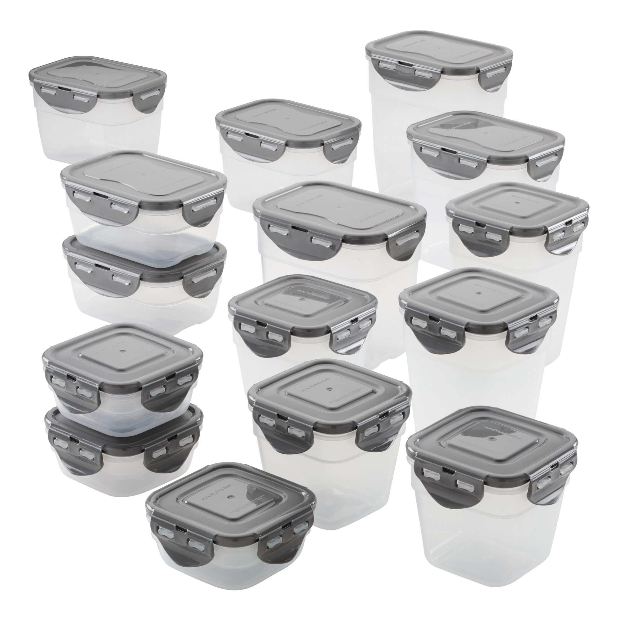 Lexi Home Nested Plastic Food Storage Container Sets - Rectangle