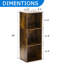 Armoire de rangement étroite à cubes, bibliothèque en bois à 3 cubes, étagère modulable et empilable pour le salon, la chambre à coucher, le bureau personnel, le meuble télé ou le présentoir, brun-123039089