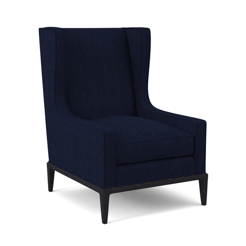 Fauteuil à oreilles 28 po Claxton, Ébène vintage, Uniforme Margaret