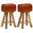 Funes Upholstered Counter Stool with Solid Wood Frame