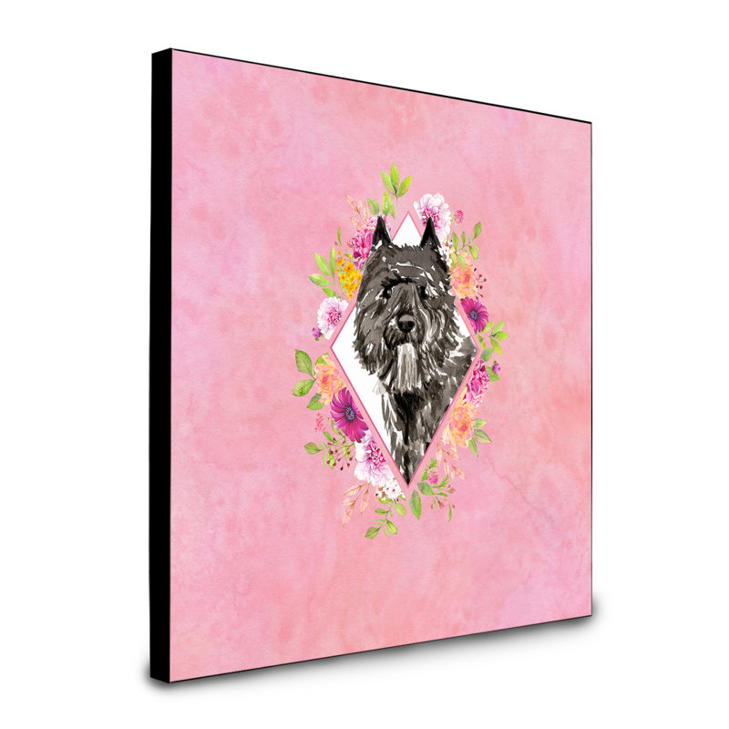 Panneau mural Dollman Flowers, Rose, Bouvier des Flandres