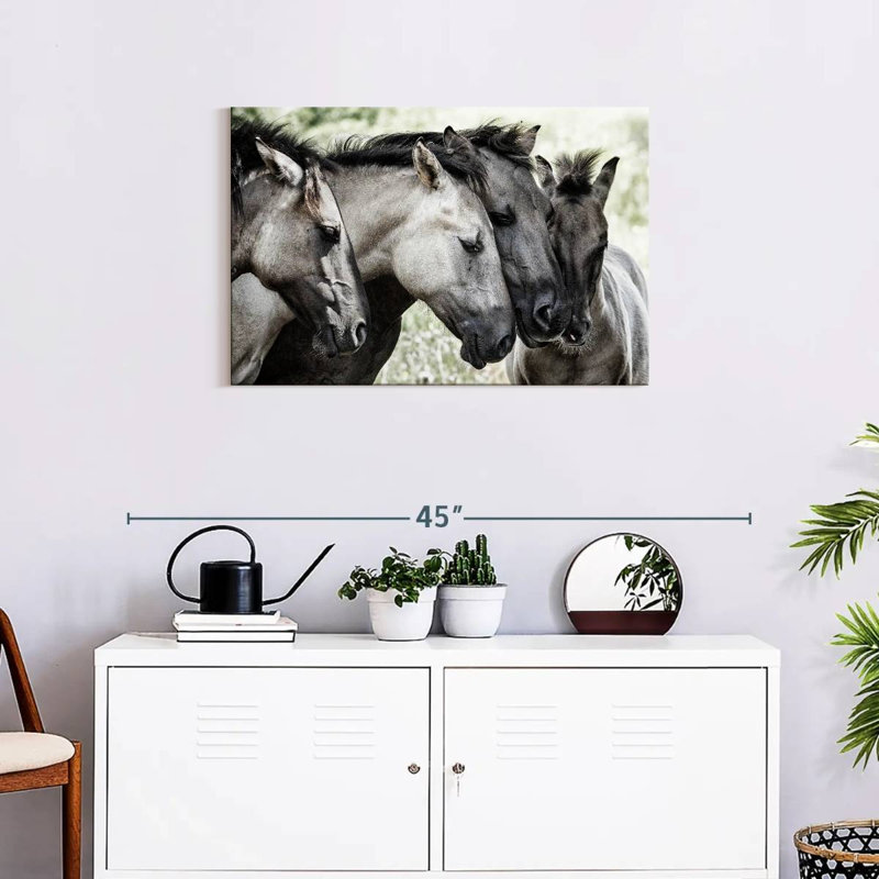 Van Den Four Konik Horses, 20" H x 30" W