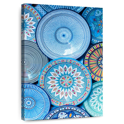 Assiettes marocaines bleues Senne