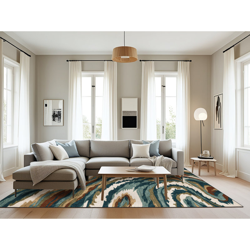 Tapis noir lavable à la machine, Rectangle 8 pi x 12 pi
