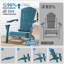 Chaise de patio Adirondack, surdimensionné pour l'extérieur 350 lb avec porte-gobelet, siège d'extérieur toutes saisons résistant aux intempéries et à la décoloration, bleu-510571920-526142694