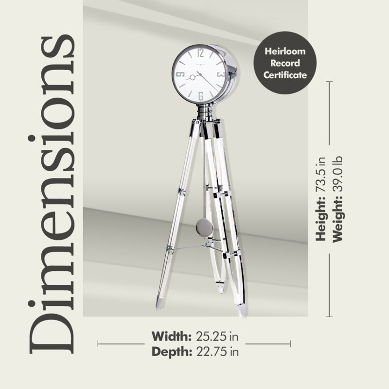 Chaplin V Acrylic Floor Clock