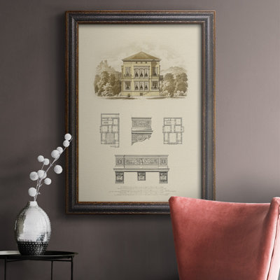 Estate and Plan I - Toile encadrée de qualité supérieure - prête à être accrochée