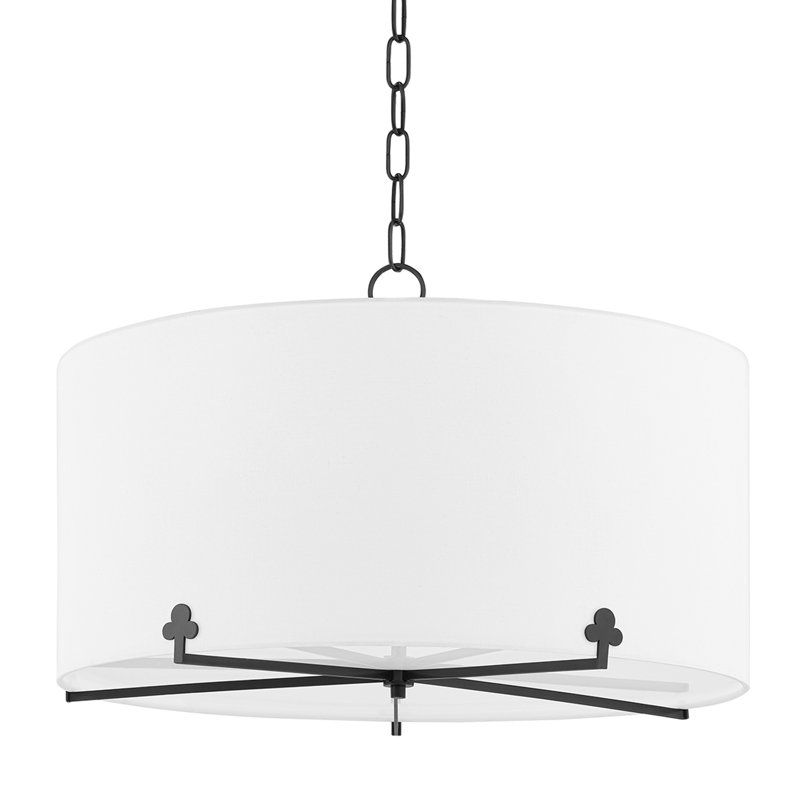 Lustre tambour 5 lumières Darlene, Bronze vieilli