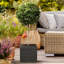 HORTICO Ribbed Light Concrete Square Planter-39265465-39265468