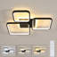 Square 57Cm LED Flush Mount With Remote