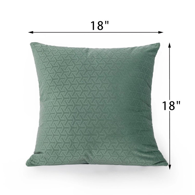Square Throw Pillow Cover Yellow, Dark Teal