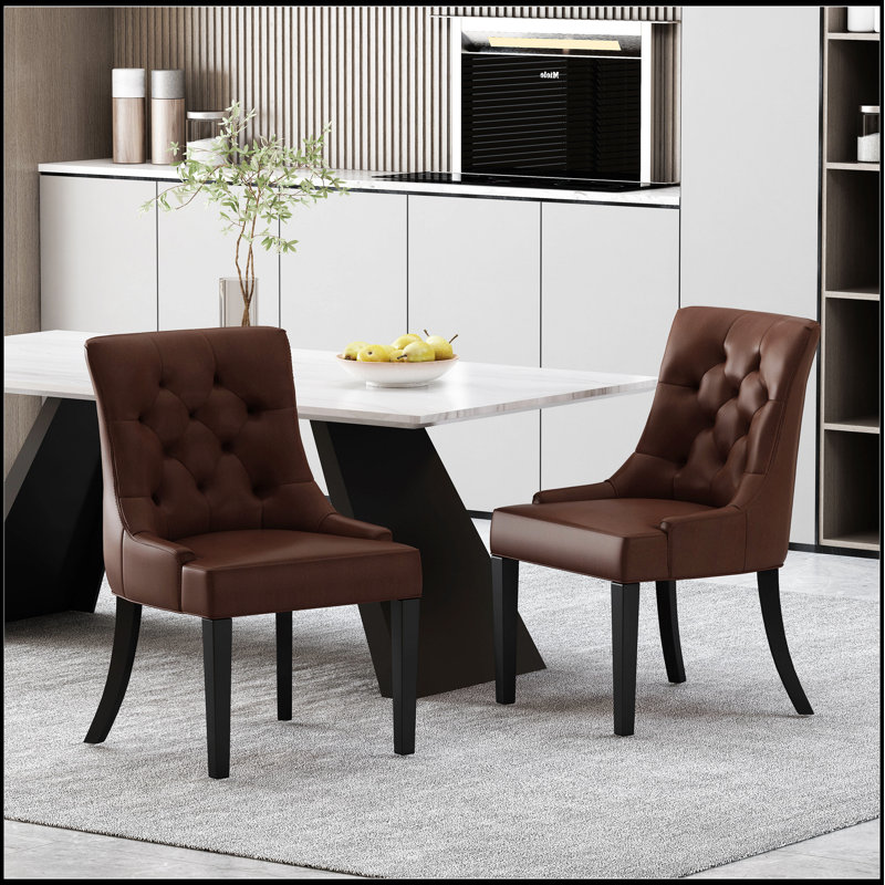 CHAISE DE SALLE À MANGER CHÈNE - KD MP2 (ensemble de 2) Moderne et élégante, parfaite pour les salles à manger contemporaines avec confort et élégance.