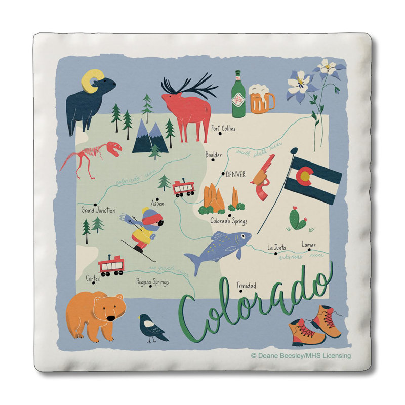 Ensemble de sous-verres 4 pièces Colorado