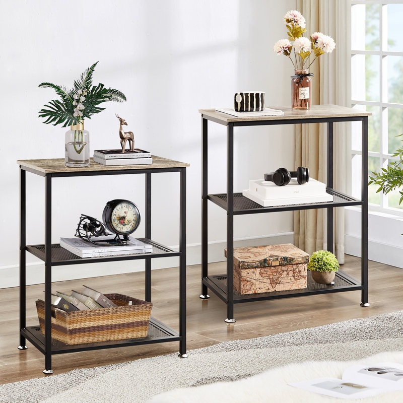 Kempst End Table, Gray/Natural
