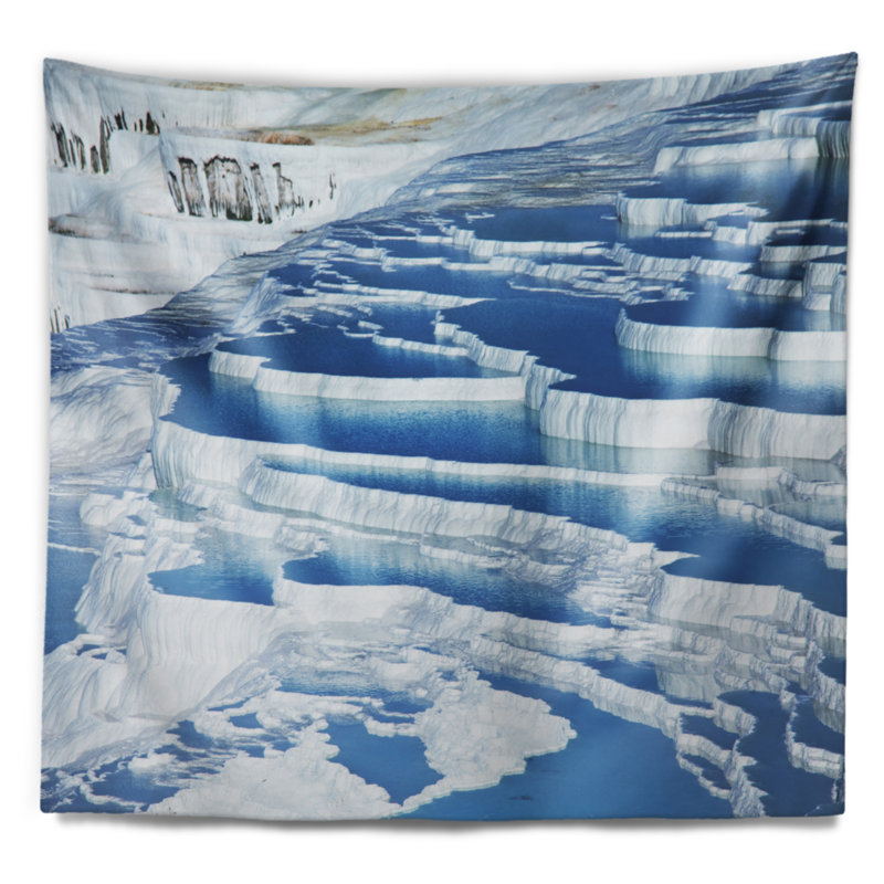 Tapisserie pamukkale de jardin en turquie, H 50 po x l 60 po
