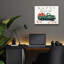 Art mural en verre épique «Happy Harvest Truck» par Elizabeth Tyndall, 16 po x 12 po