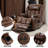 Dual Motor Zero Gravity Recliner  Extended Footrest With Massage Heat Cup Holders Side Pocket USB Port  Breathable Leather-124580134