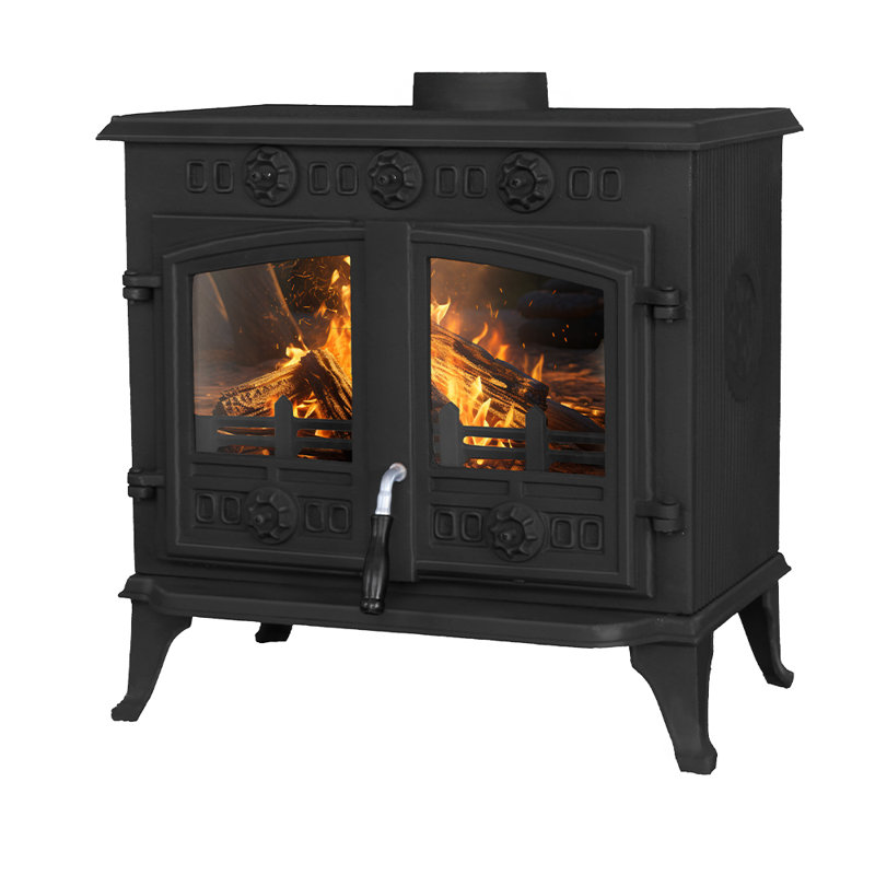 Wynantskill 10KW Multifuel Stove Cast Iron Log Wood Burning Fireplace