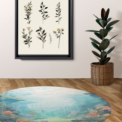 Tapis tressé océan