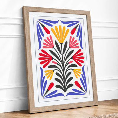 Symmetrical Floral Design Botanical - Print