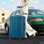 20 po / 24 po / 28 po 3 pièces / ensemble en valise à roulettes ABS, valise de cabine, couleur assortie, serrure à combinaison TSA (bleu foncé)