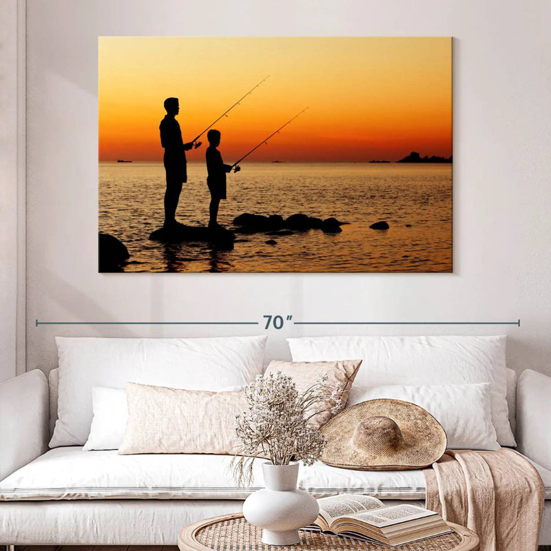 Senne Dad And Son Pêche, H 34 po x l 51 po