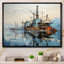 «Blue Oil Rigs Fields Industrial IV», reproduction sur toile-965468721-965468726