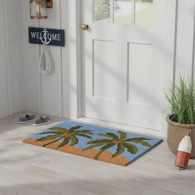 Tapis de porte d'extérieur antidérapant Alvie Island Breeze 29 po x 17 po