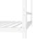 Lit simple en métal blanc sur lit superposé - construction solide et stable, réduction du bruit drastique, qualité de fabrication du lit de garde-corps, réduction substantielle, fourni,