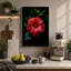 Glowing Hibiscus Botanical - Wrapped Canvas-72729093-72729339