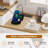 Modern with LED Lighted Mirror and Built-in 3-mode Lighting 3 Drawer Dresser with Stool and Side Cabinet