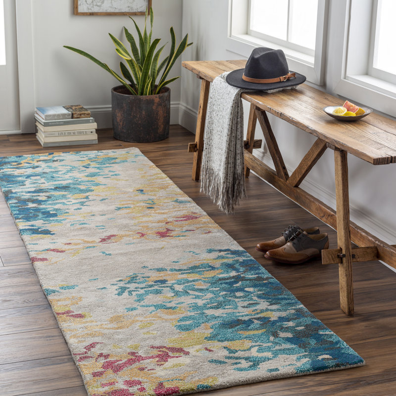Kavita Hand Tufted Abstract Indoor Rug, Round 8'