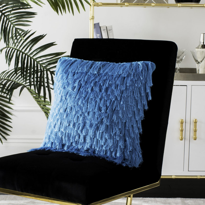 Reversible Throw Pillow, 18" x 18", Electric Blue