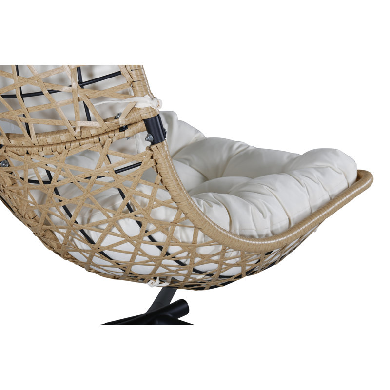 Bramley Swing Chair with Stand, Brown, White