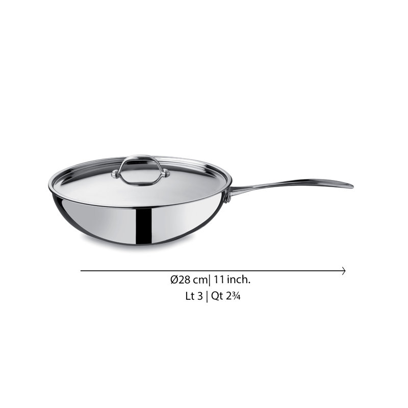 Wok avec couvercle cm 30 pierre glamour, L 11 po x l 11 po x H 5 po