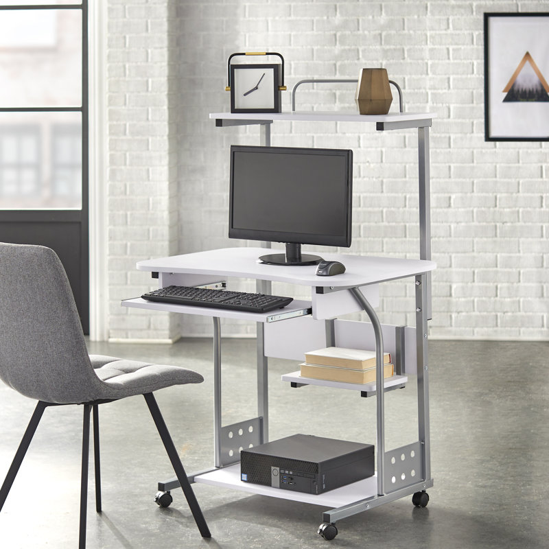 Bureau avec rehausse Fuselier, Blanc