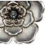 Fleurs murales décoratives en métal argenté (ensemble de 3)