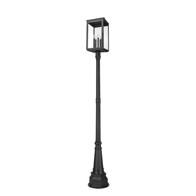 Stephan Sand Black 5 Light Outdoor Post Mounted Fixture