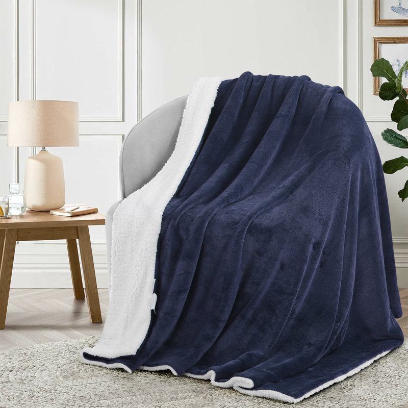 Couverture polaire Aisbo Sherpa, Simple, Marine