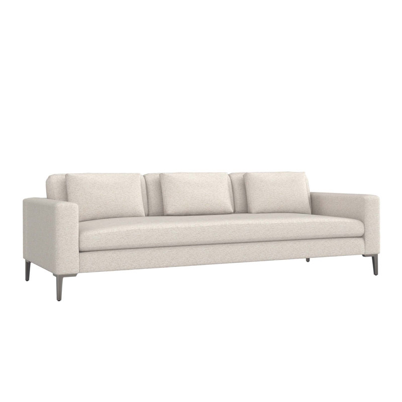 Izzy Upholstered 102'' Sofa, Drift Chenille, Pewter