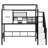 Metal Loft Bed with roof design and a storage box, Twin-594968127